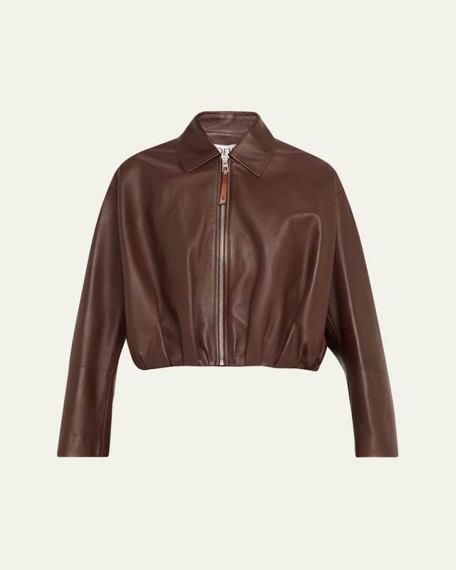 Leather Blouson Jacket